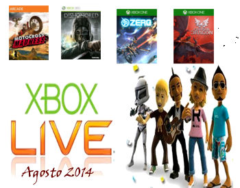 Títulos de XBox Live Gold en agosto