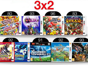 3x2 en una selección de juegos de 3DS