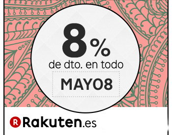 Descuento de 8% en tus compras en Rakuten