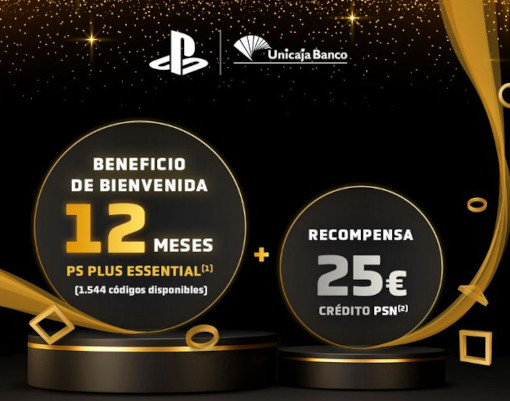 12 meses de PS Plus Essential y 25€ de crédito PSN solo por contratar la cuenta y tarjeta débito PlayStation con Unicaja Banco - Liberbank