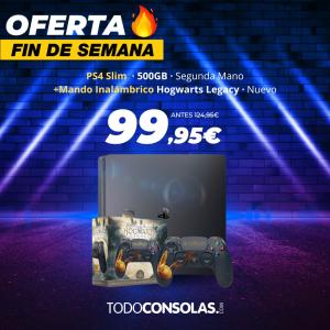 Pack: PS4 Slim Negra 500GB + Mando Inalambrico Hogwarts Legacy