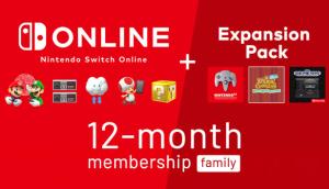  Nintendo Switch Online + Paquete de expansión 12 meses (Familiar)